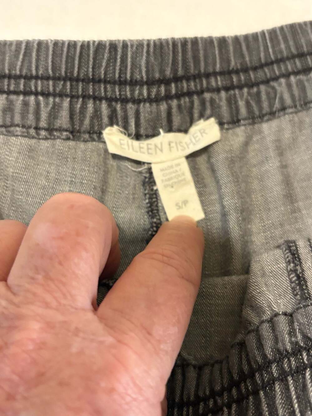 Eileen Fisher Tencel Lyocell & Organic Cotton Elastic Waist Ankle Pants #1348 - Picture 2 of 7